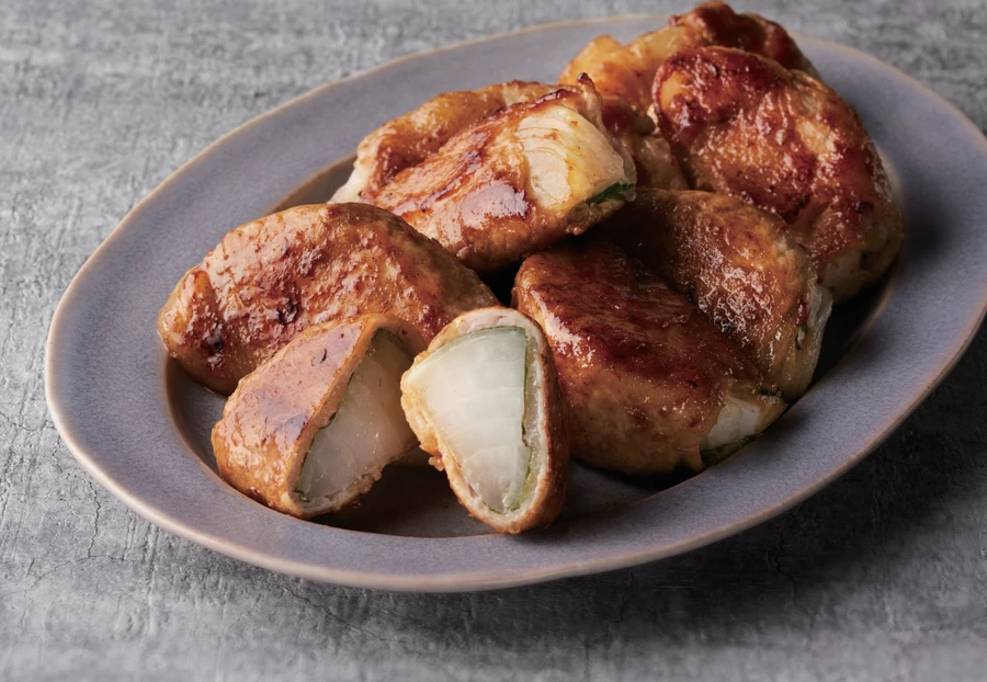 玉ねぎと大葉の肉巻き