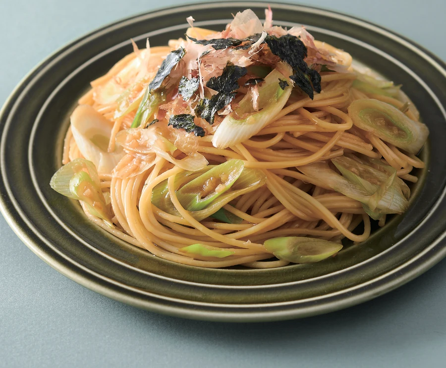 長ねぎとおかかのスパゲッティー