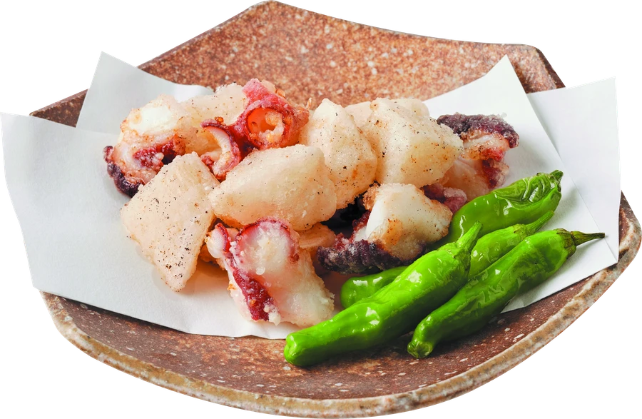 たこと長いもの塩麹から揚げ