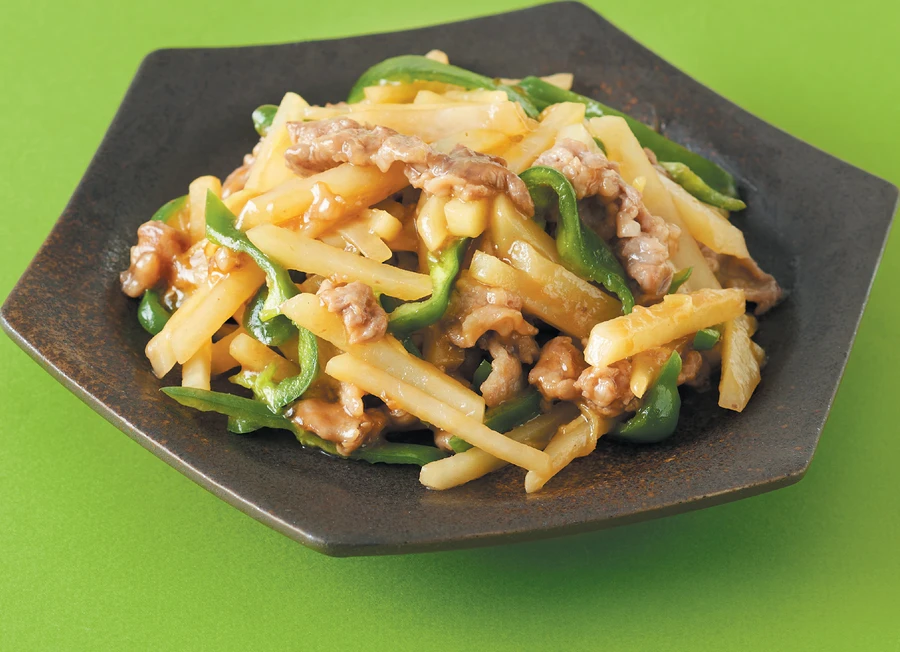 牛肉とじゃがいものオイスター炒め