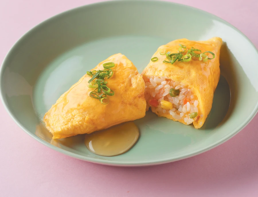 ピラフで和風オムライス