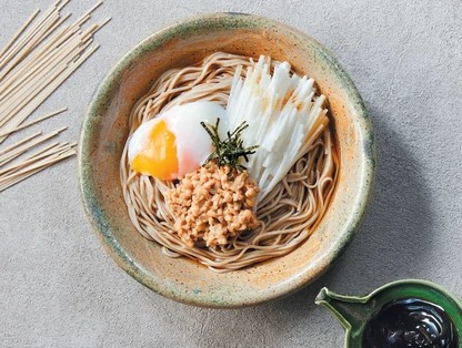 長いも納豆そば