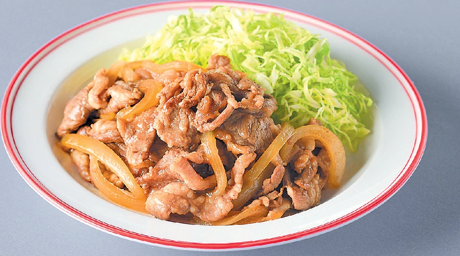 ラム肉のしょうが焼き