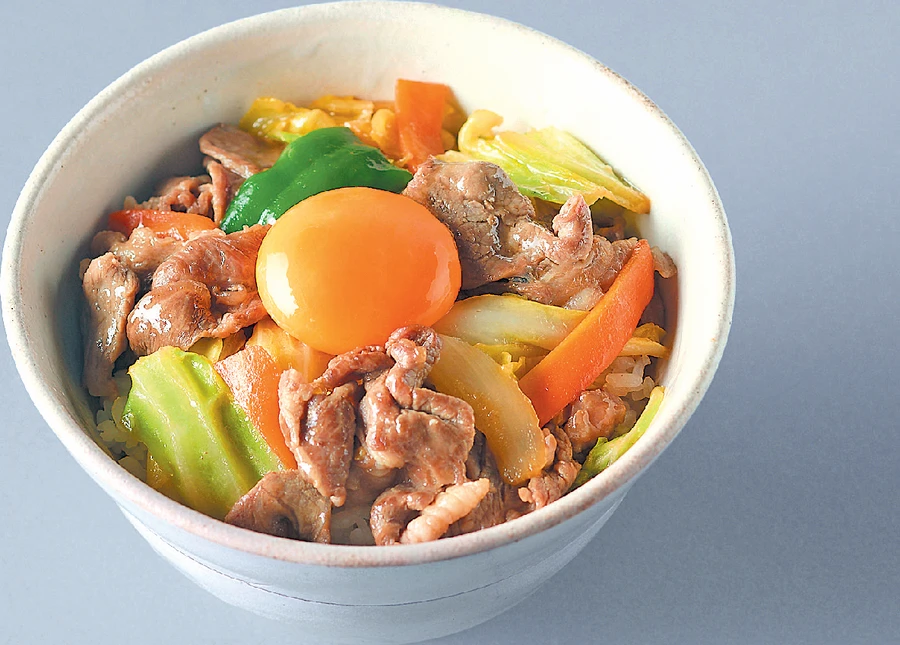 ラム肉のガリバタしょうゆのっけ丼