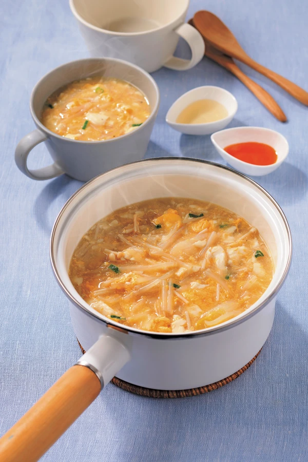もやし卵スープ