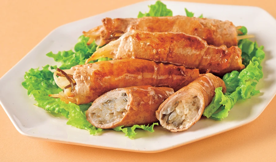もやしの豚肉巻き