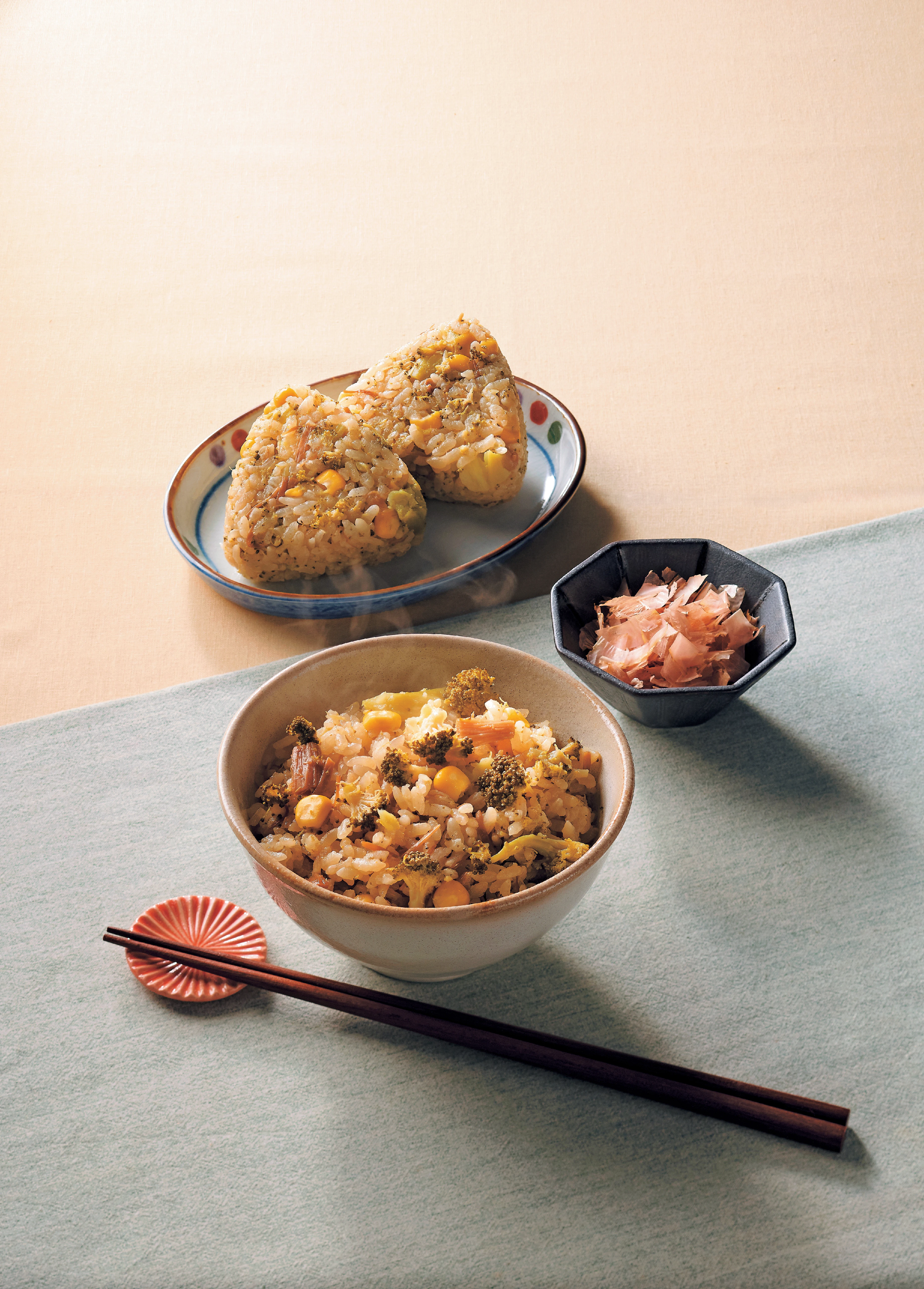 まるごとブロッコリーの炊き込みご飯