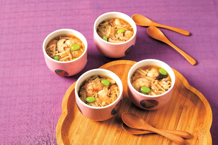 きのこあんかけ茶碗蒸し