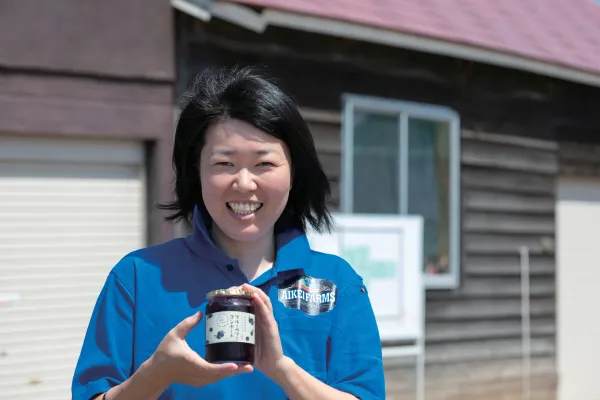 マネージャー 植村真理さん（アイケイファーム余市株式会社）
